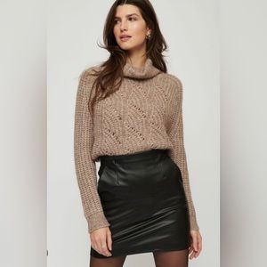 Open stitch turtle neck sweater